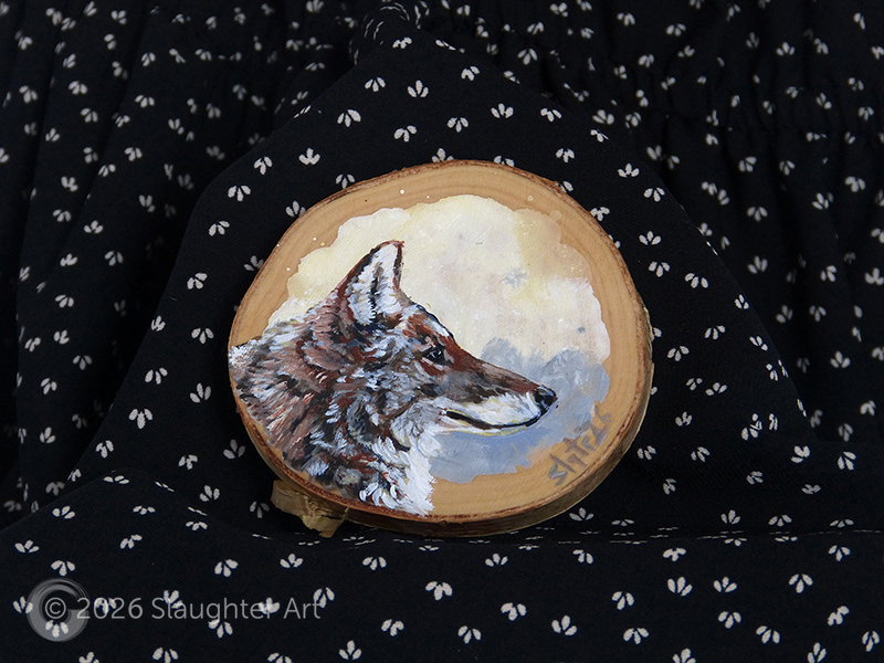 Coyote About 3"x3" - $35