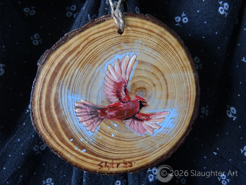 Cardinal About 3"x3" - $35