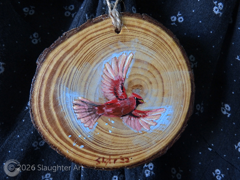Cardinal About 3"x3" - $35
