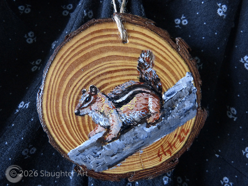 Chipmunk About 3"x3" - $35
