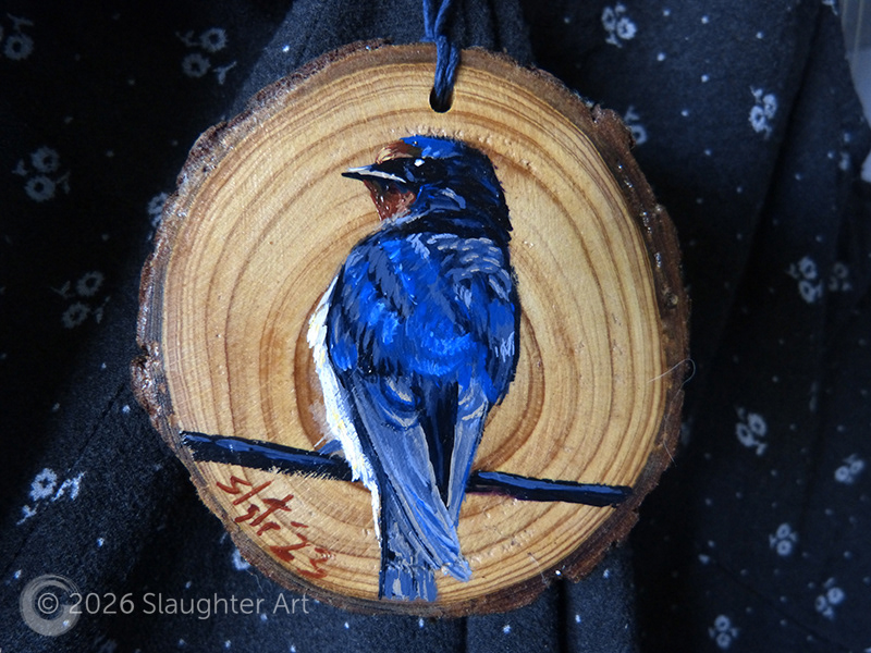 Barn Swallow, About 3"x3" - $35