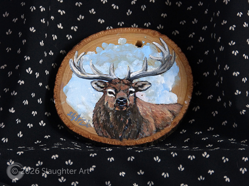 Elk About 3"x3" - $35