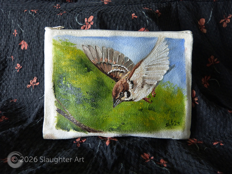  Sparrow About 6"x4" - $100