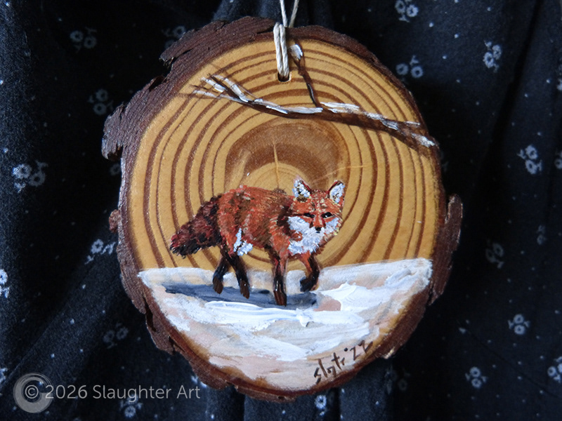 Red Fox About 3"x3" - $35