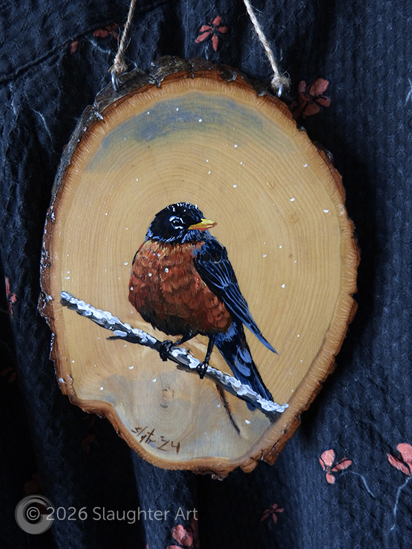 Robin About 5"x6" - $100