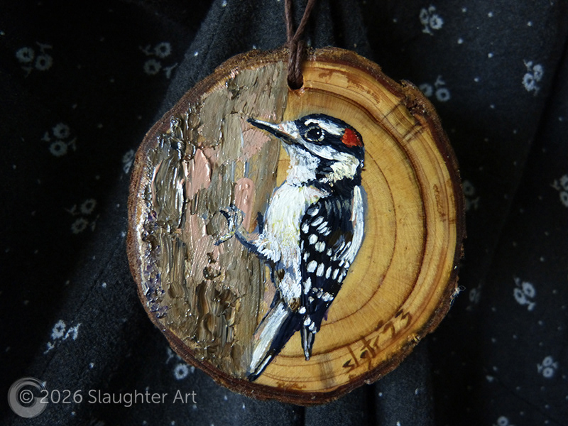  Downy Woodpecker About 3"x3" - $35