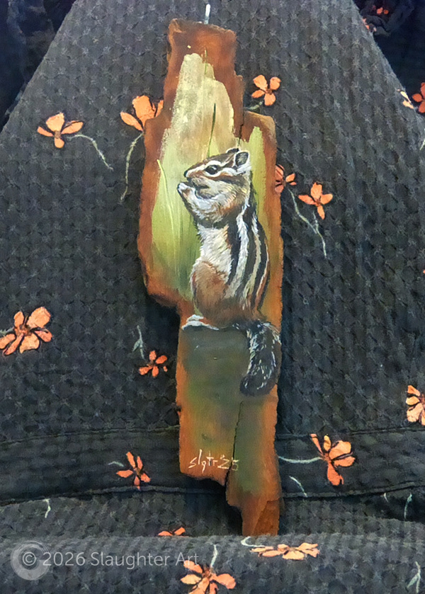 Chipmunk About 2"x7" - $50