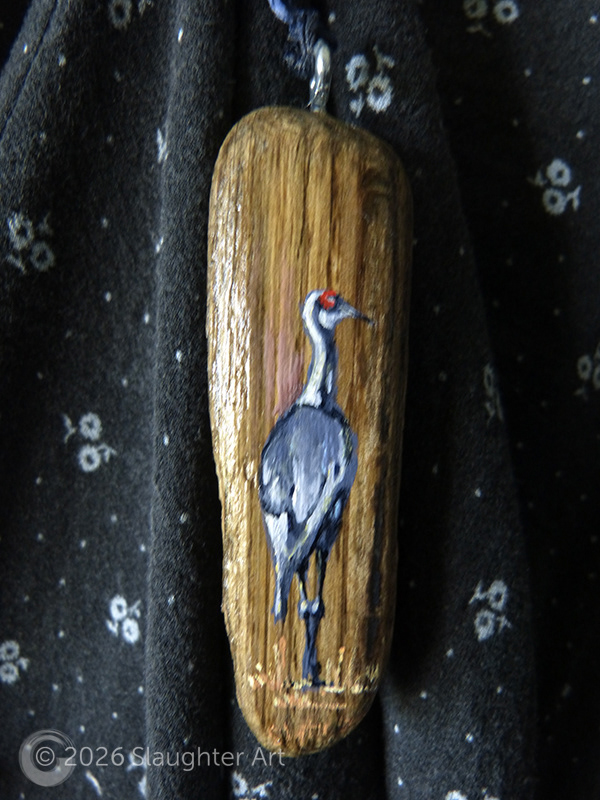 Sandhill Crane About 1"x4" - $35