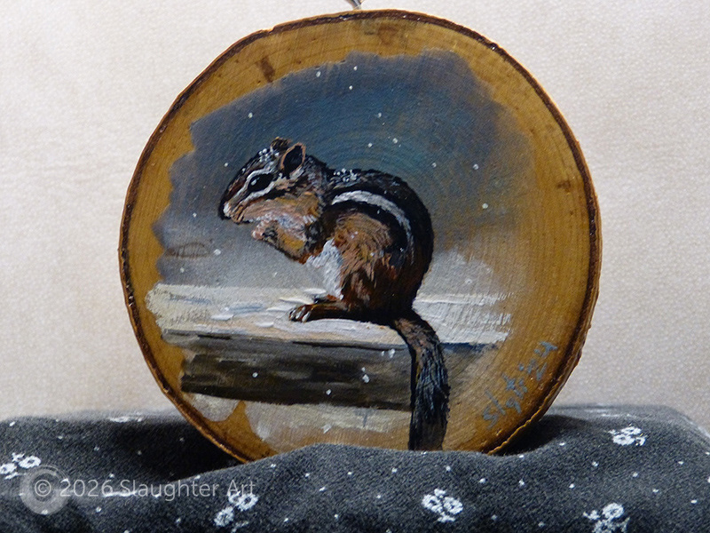 Chipmunk About 3"x3" - $35