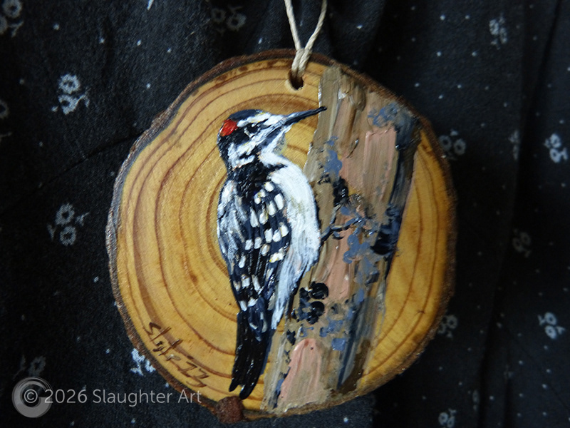  Downy Woodpecker About 3"x3" - $35