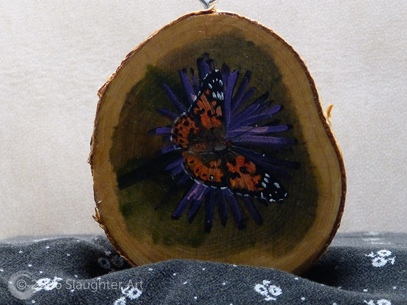 Painted Lady Butterfly About 3"x3" - $35