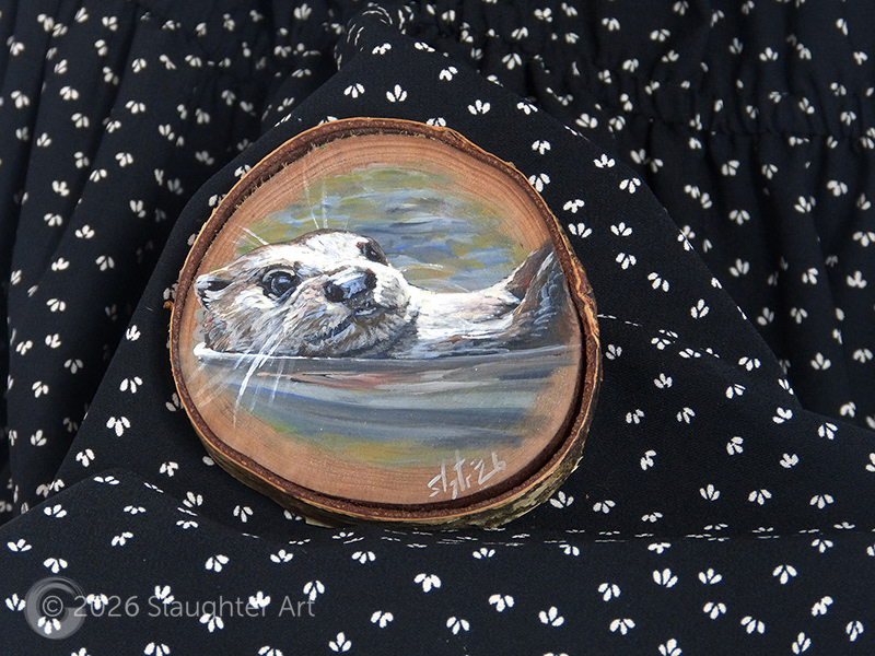 Otter About 3"x3" - $35