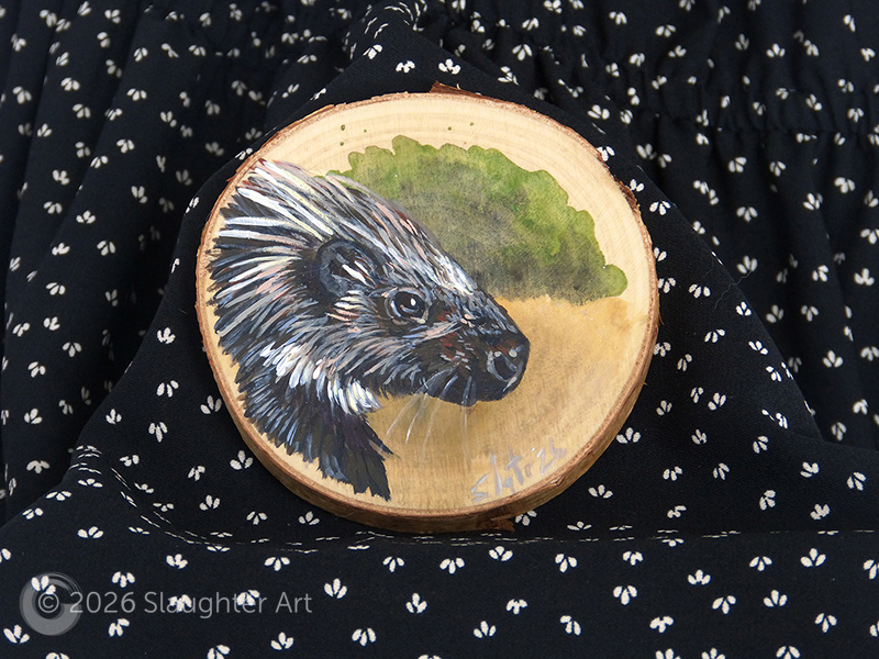 Porcupine About 3"x3" - $35