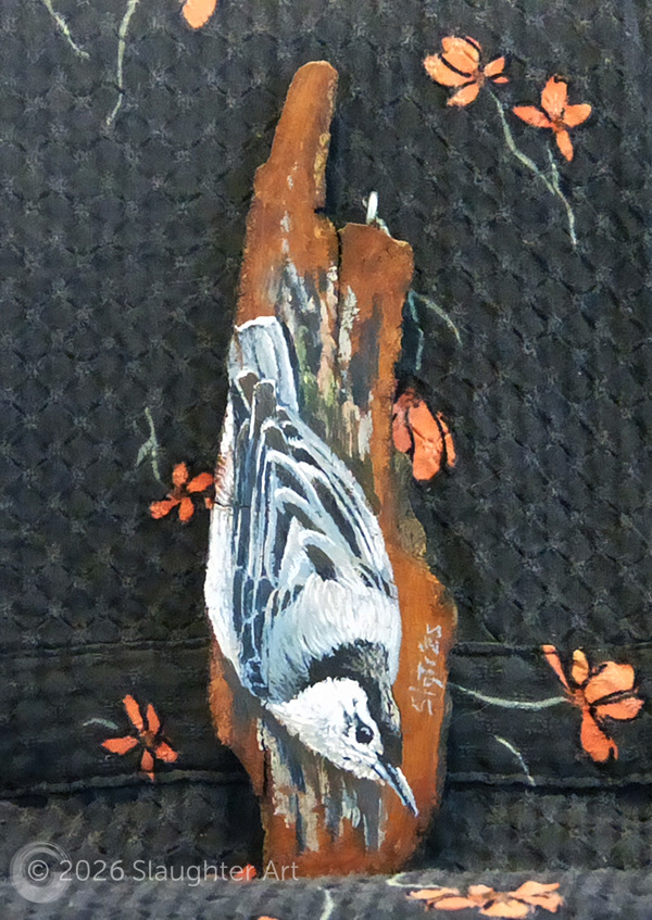 Nuthatch About 2"x6" - $50