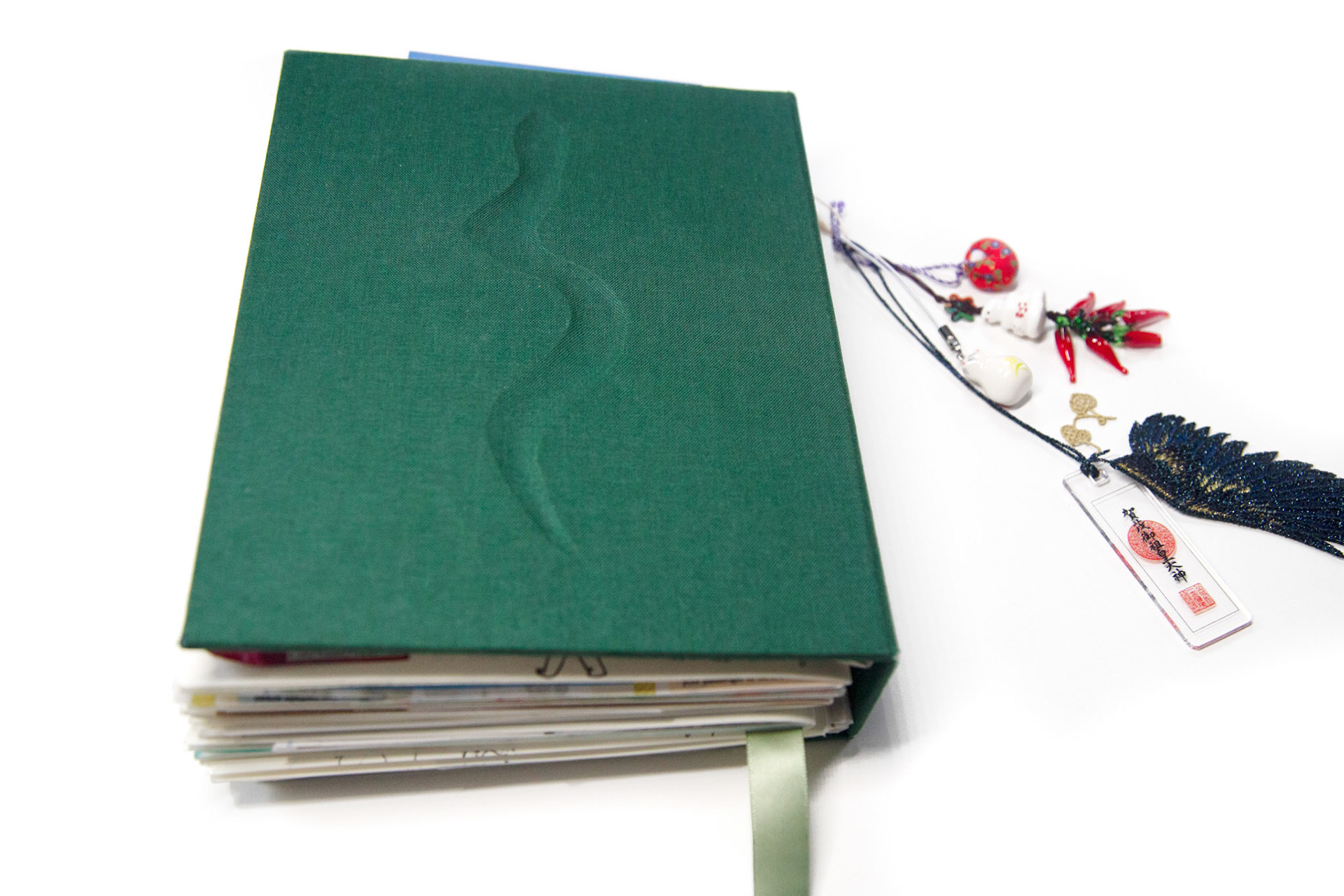 hardcover with a recessed snake motif