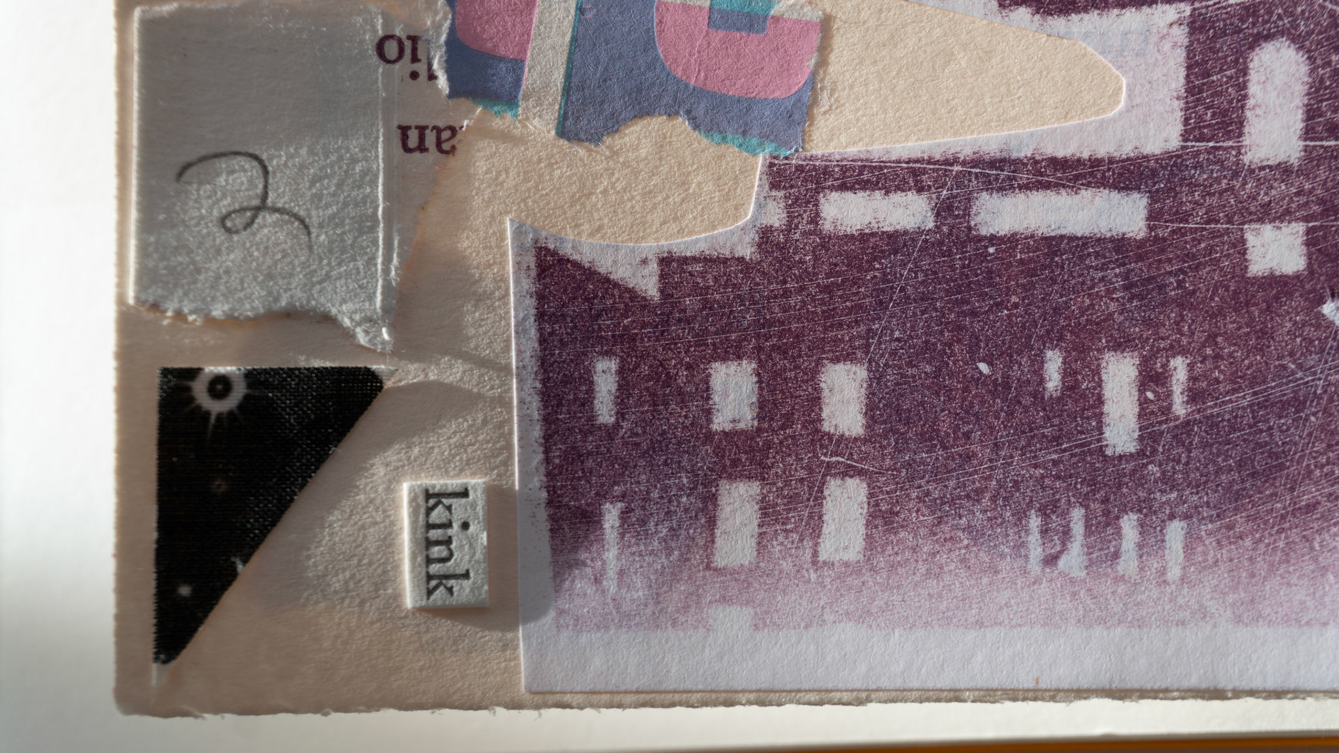 the inner covers have full spread collages with materials from all projects