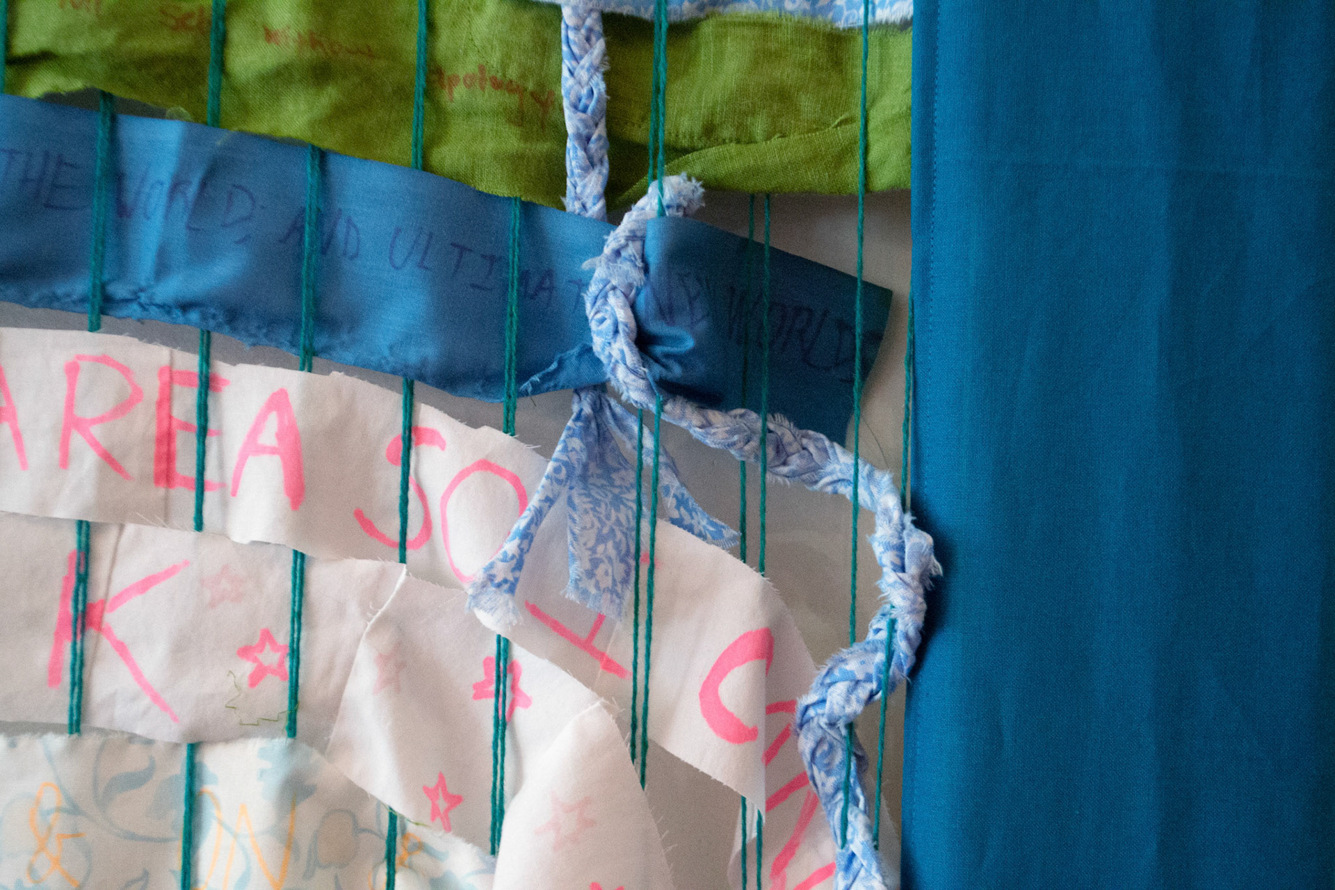 detail of communal weaving