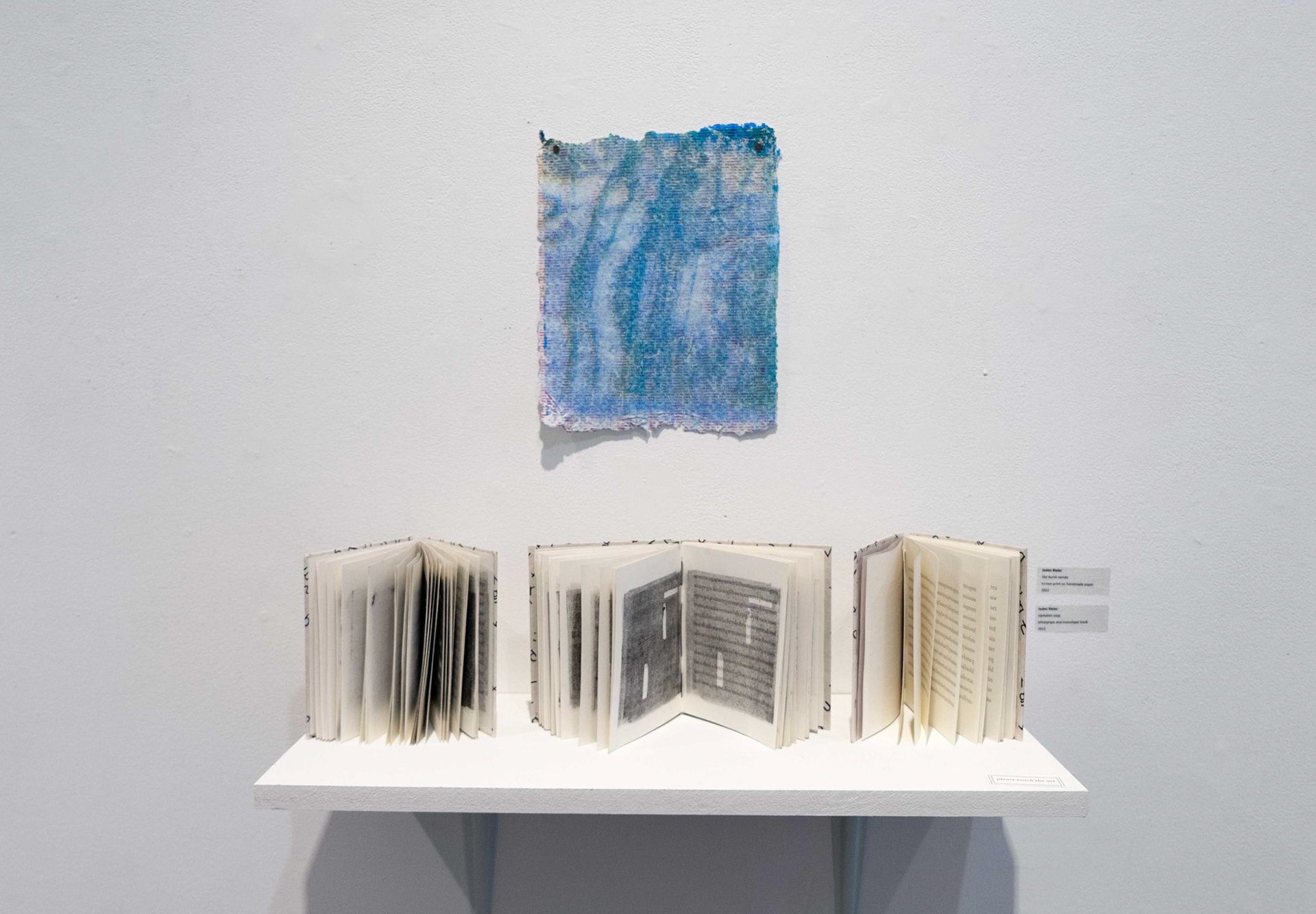 books and screenprint by Jaden Bleier