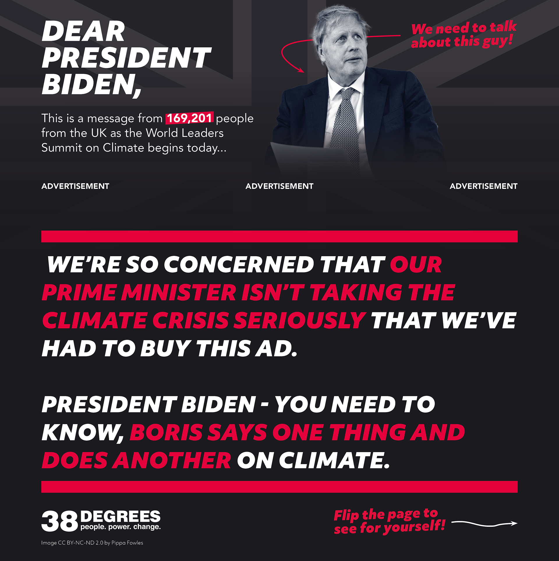Washington Post Front-Page Ad on Climate Change
