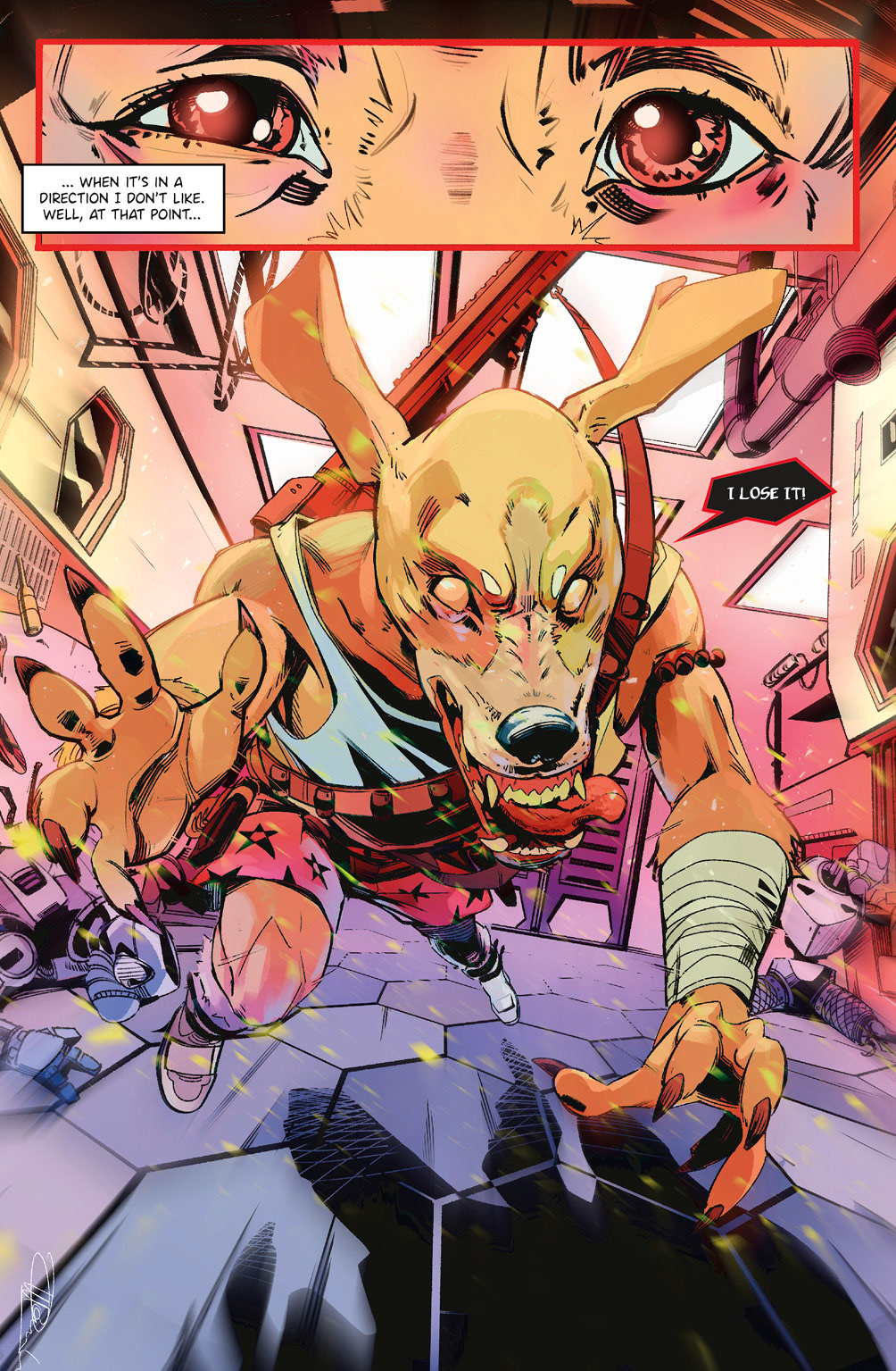 'A Chill Guy', winner of the Hugo Pratt best story award, with line and color by LCA represented artist, Dario D'Angelo