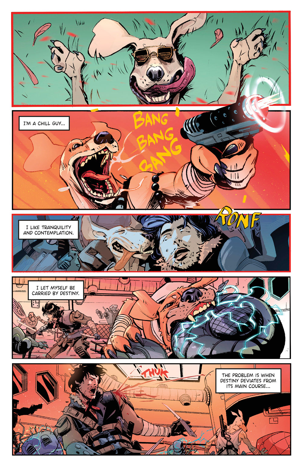 'A Chill Guy', winner of the Hugo Pratt best story award, with line and color by LCA represented artist, Dario D'Angelo