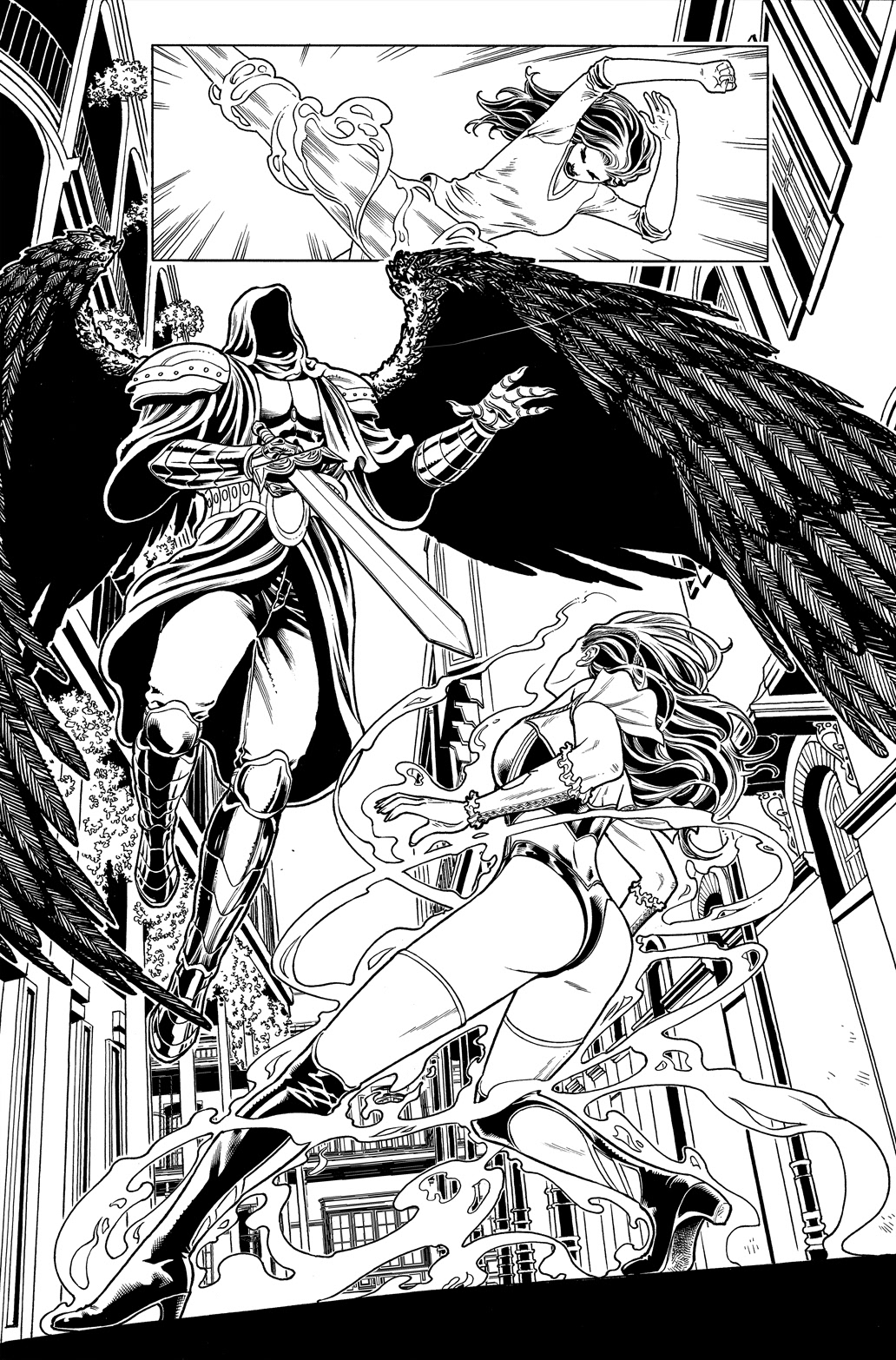 Derlis S. Benitez line art on Zenoscope' Grim Fairy Tales, V.2