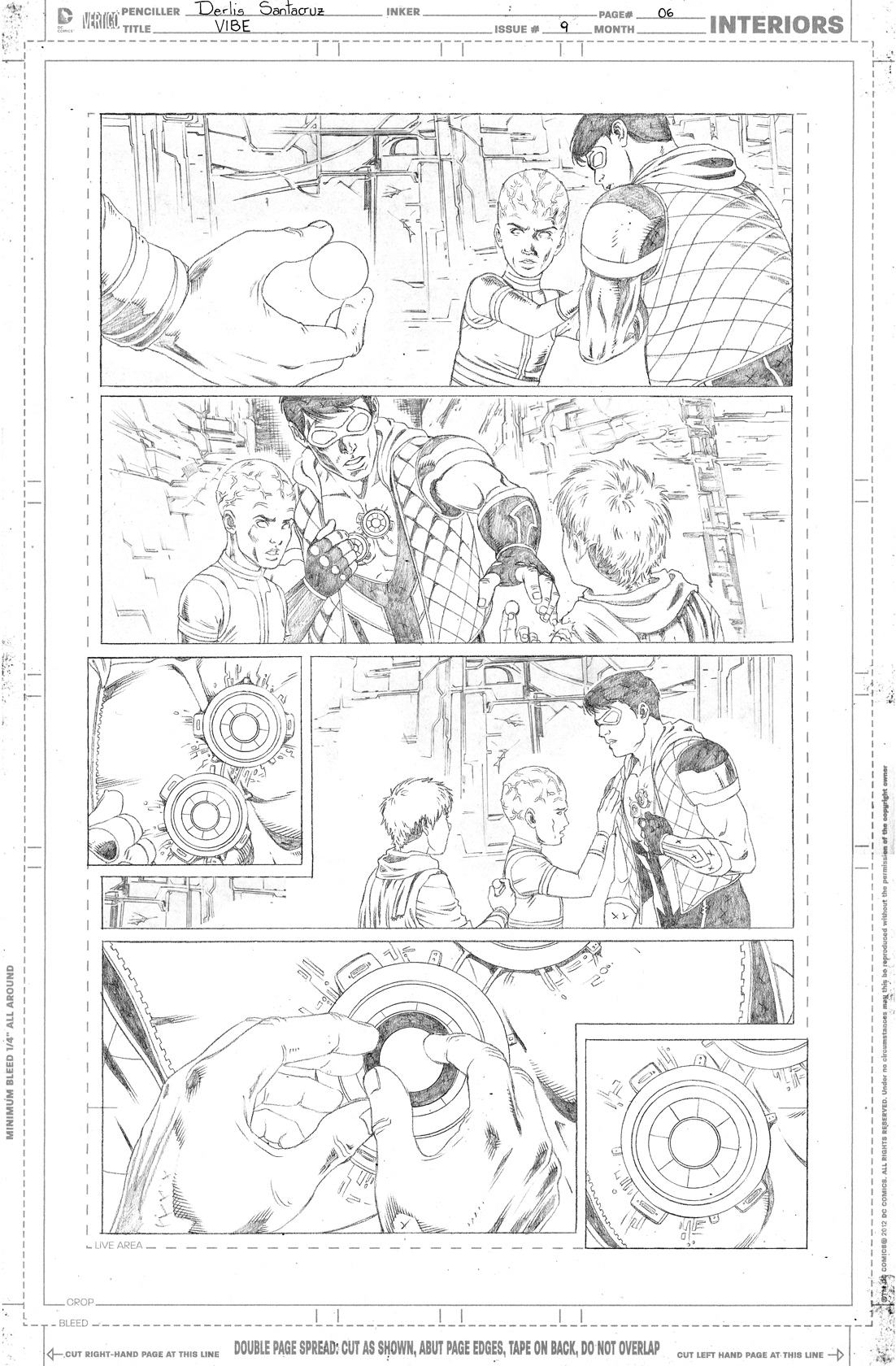 Derlis S. Benitez line art on DC's Batman: Derlis S. Benitez line art on DC Comics' Justice League of America Vibe