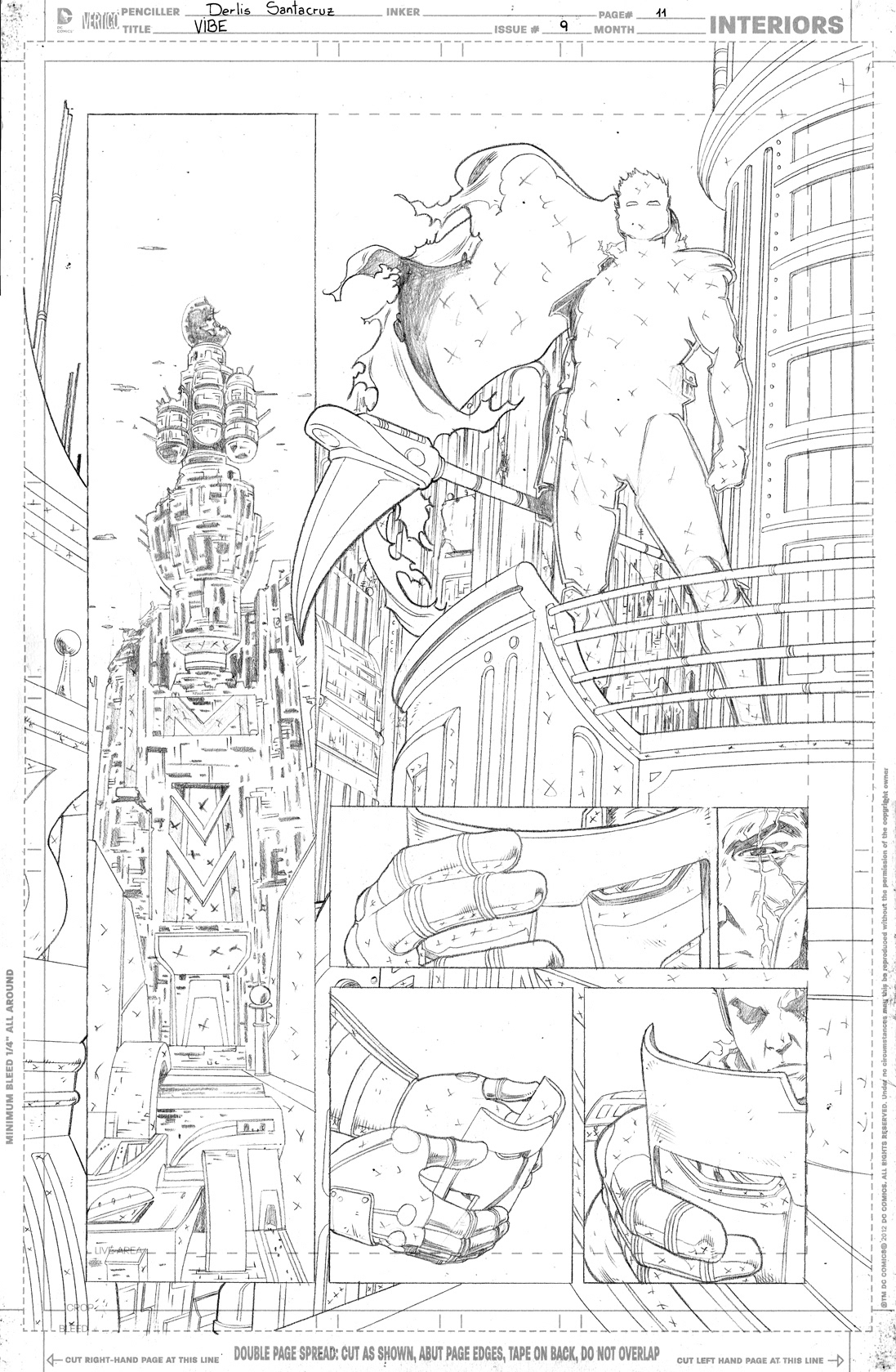 Derlis S. Benitez line art on DC's Batman: Derlis S. Benitez line art on DC Comics' Justice League of America Vibe