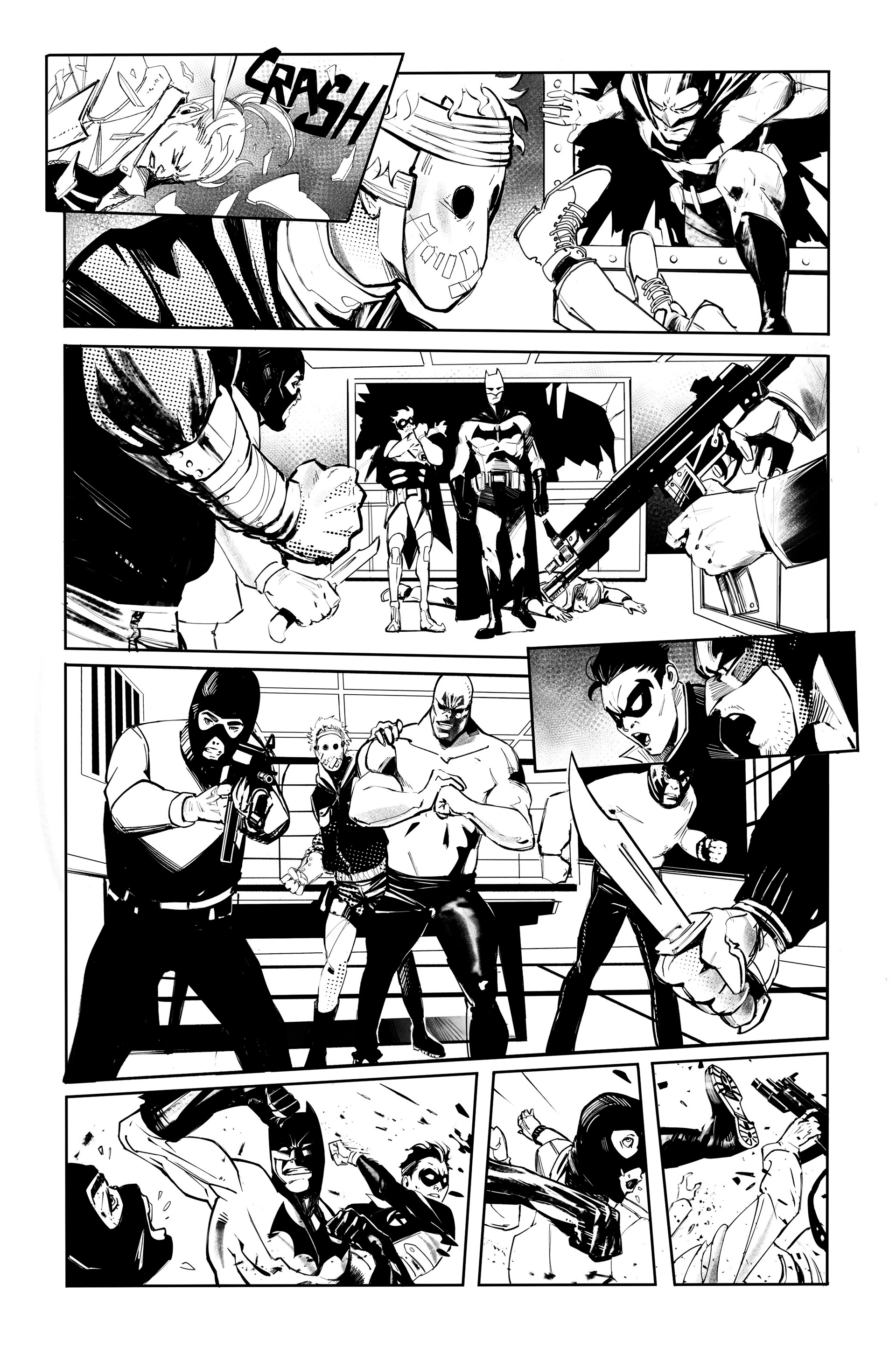Batman samples pages by LCA represented artist, Dario D'Angelo