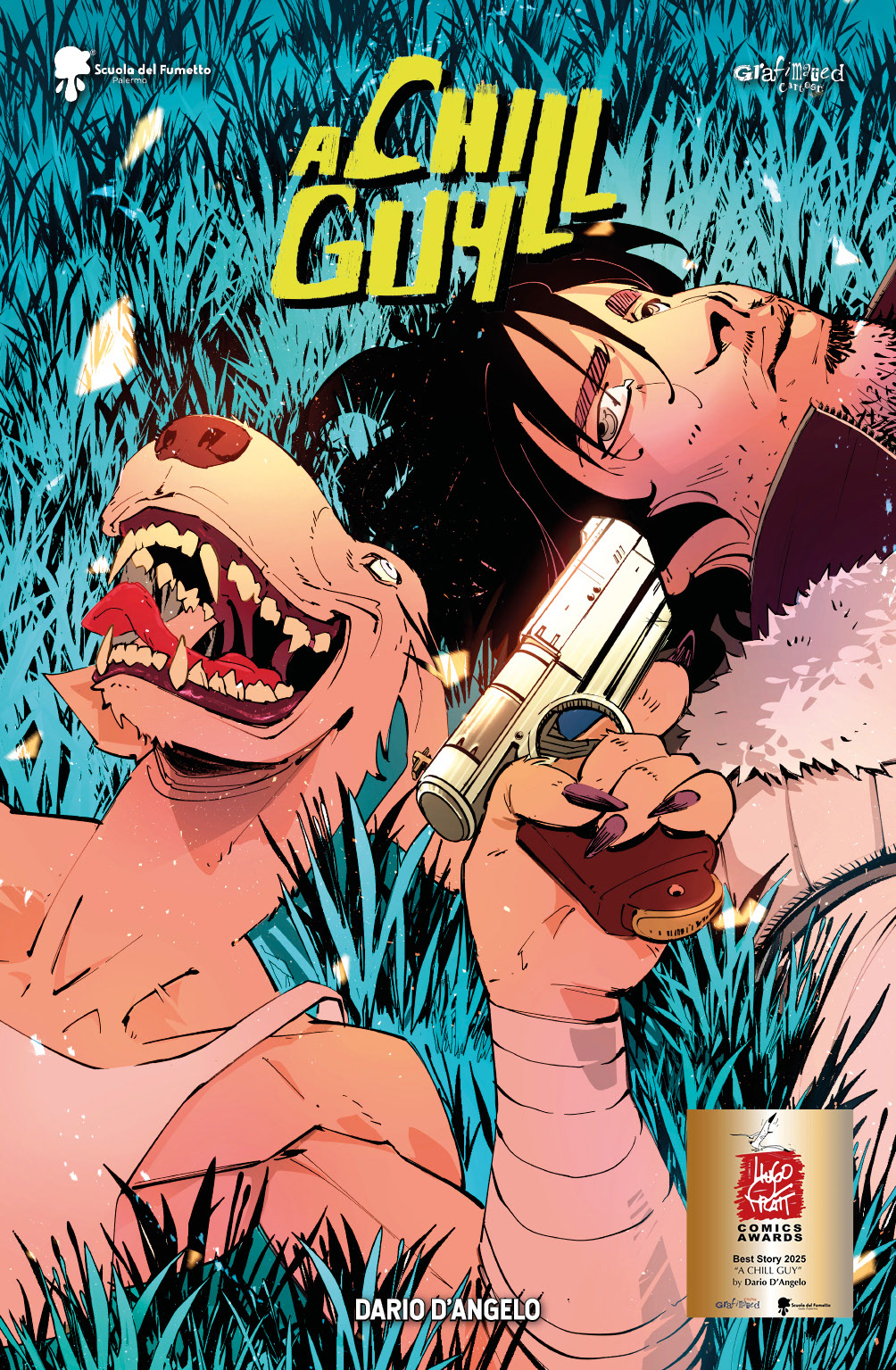 'A Chill Guy', winner of the Hugo Pratt best story award, with line and color by LCA represented artist, Dario D'Angelo