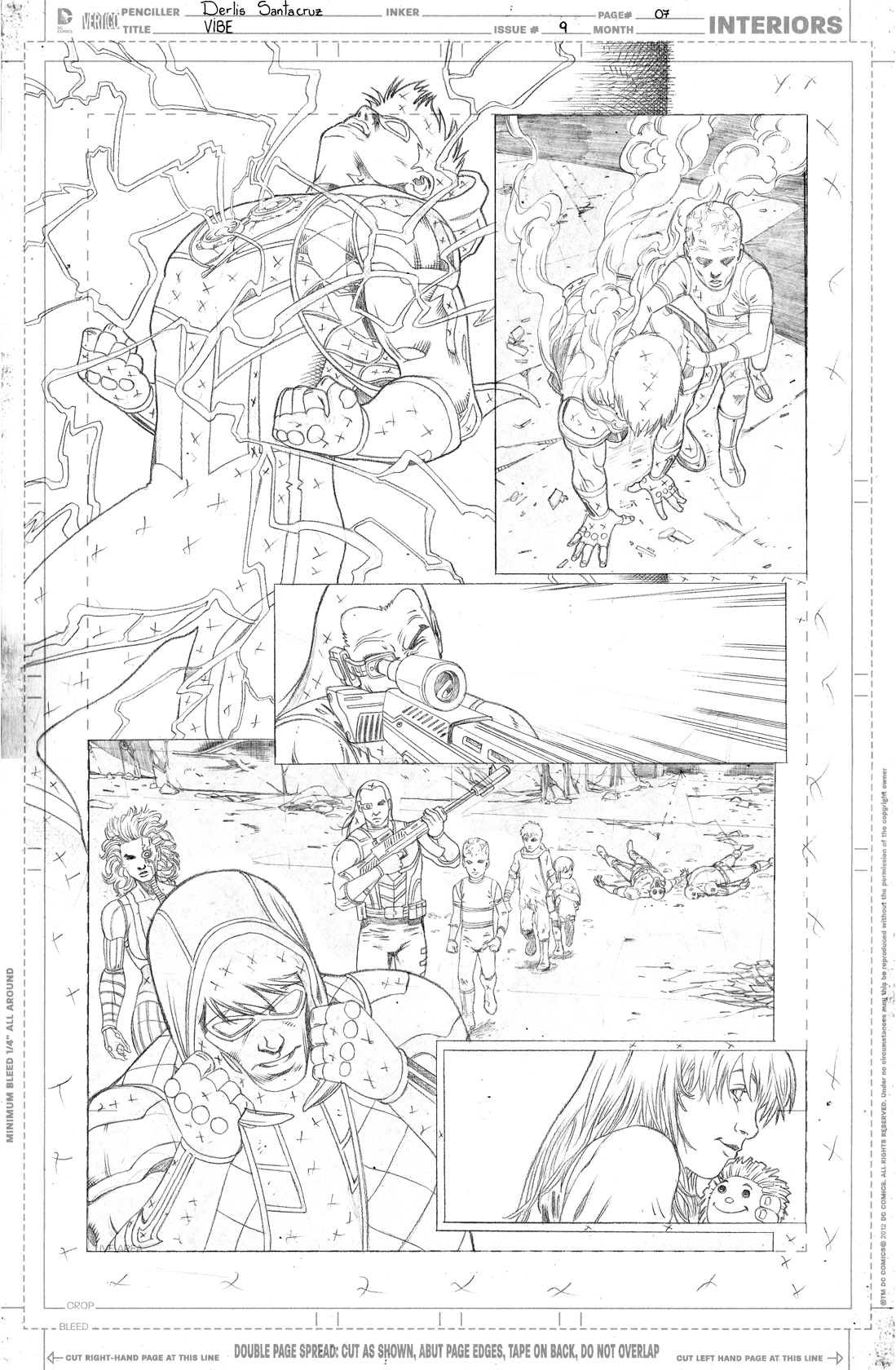 Derlis S. Benitez line art on DC's Batman: Derlis S. Benitez line art on DC Comics' Justice League of America Vibe