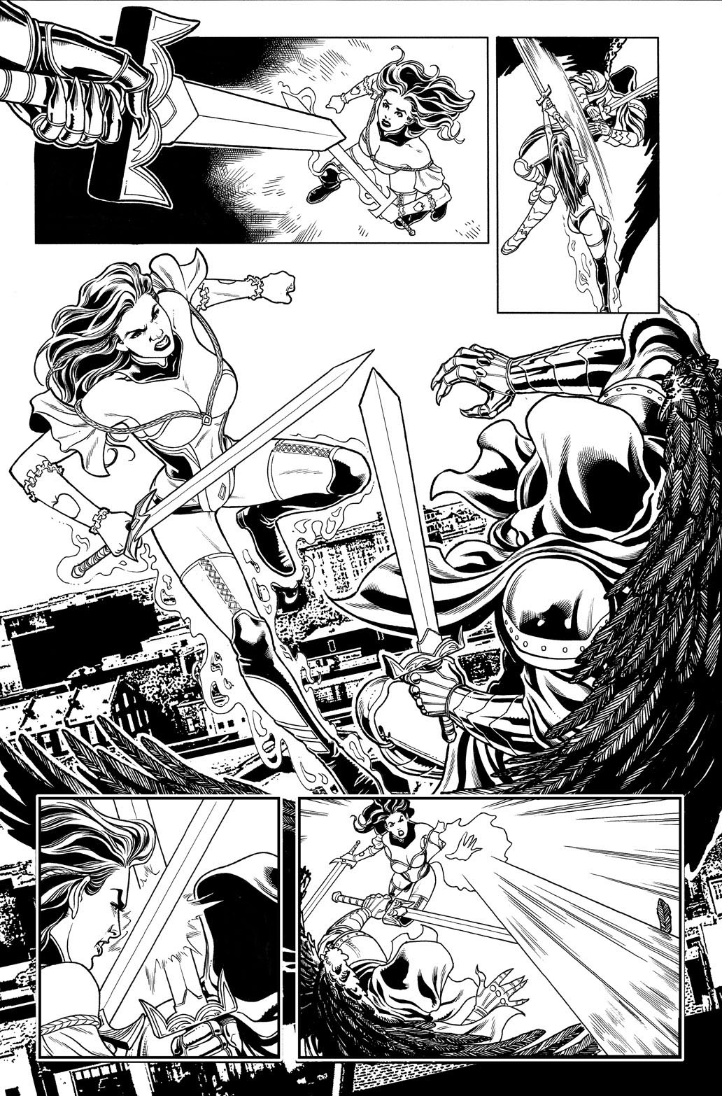 Derlis S. Benitez line art on Zenoscope' Grim Fairy Tales, V.2