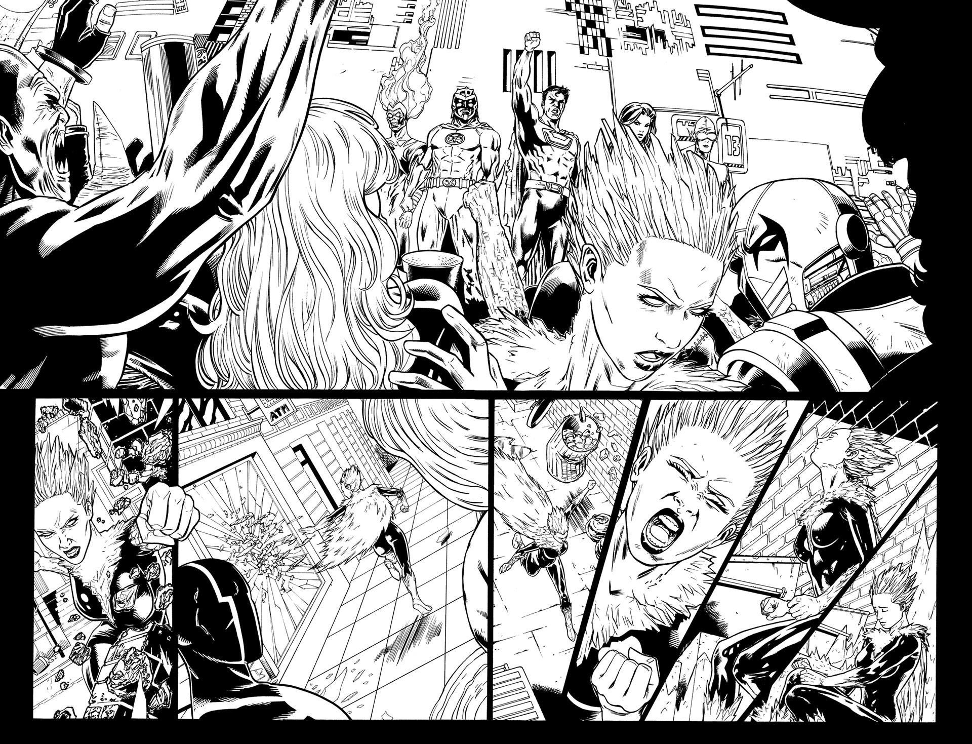 Derlis S. Benitez line art on DC's Batman: Derlis S. Benitez line art on DC Comics' Justice League of America Vol. 3