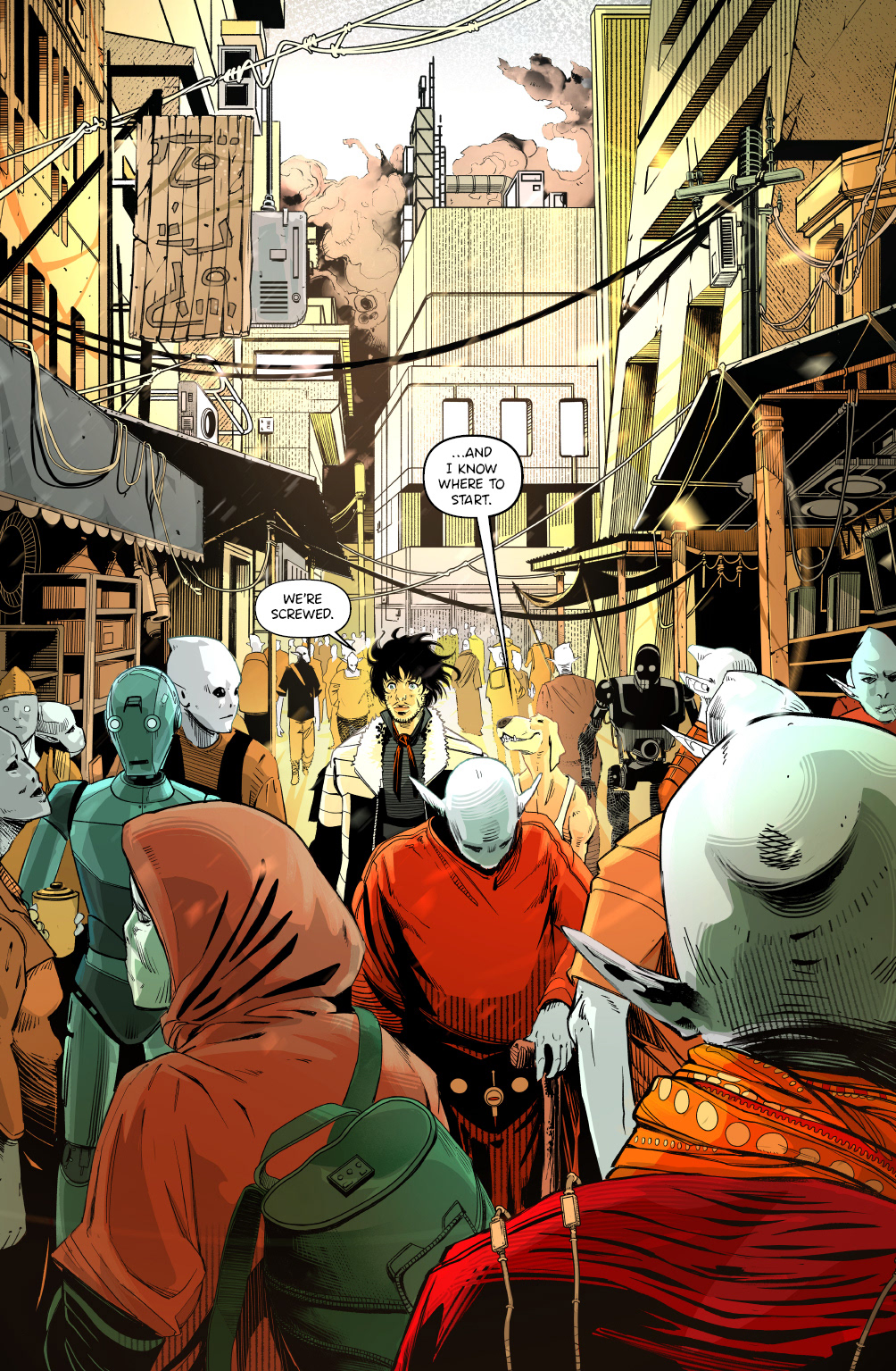 'Crunchy Star' comic pages, with line and color art by LCA represented artist, Dario D'Angelo