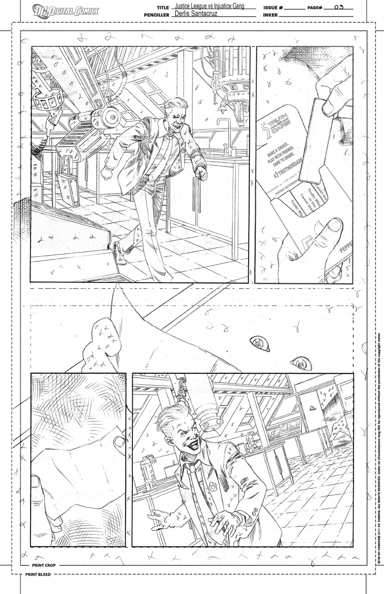 Derlis S. Benitez line art on DC's Batman: Derlis S. Benitez line art on DC Comics' Batman: A Case of Truth or Dare