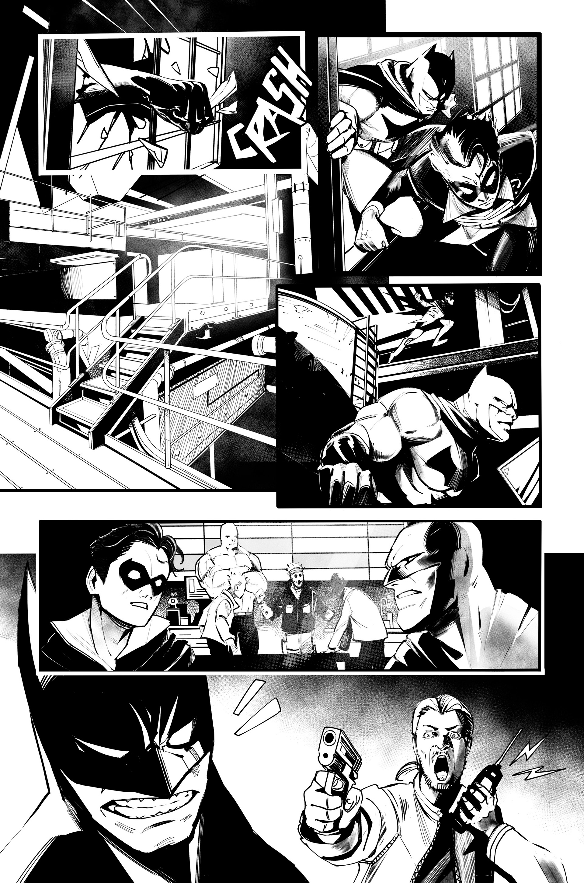 Batman samples pages by LCA represented artist, Dario D'Angelo