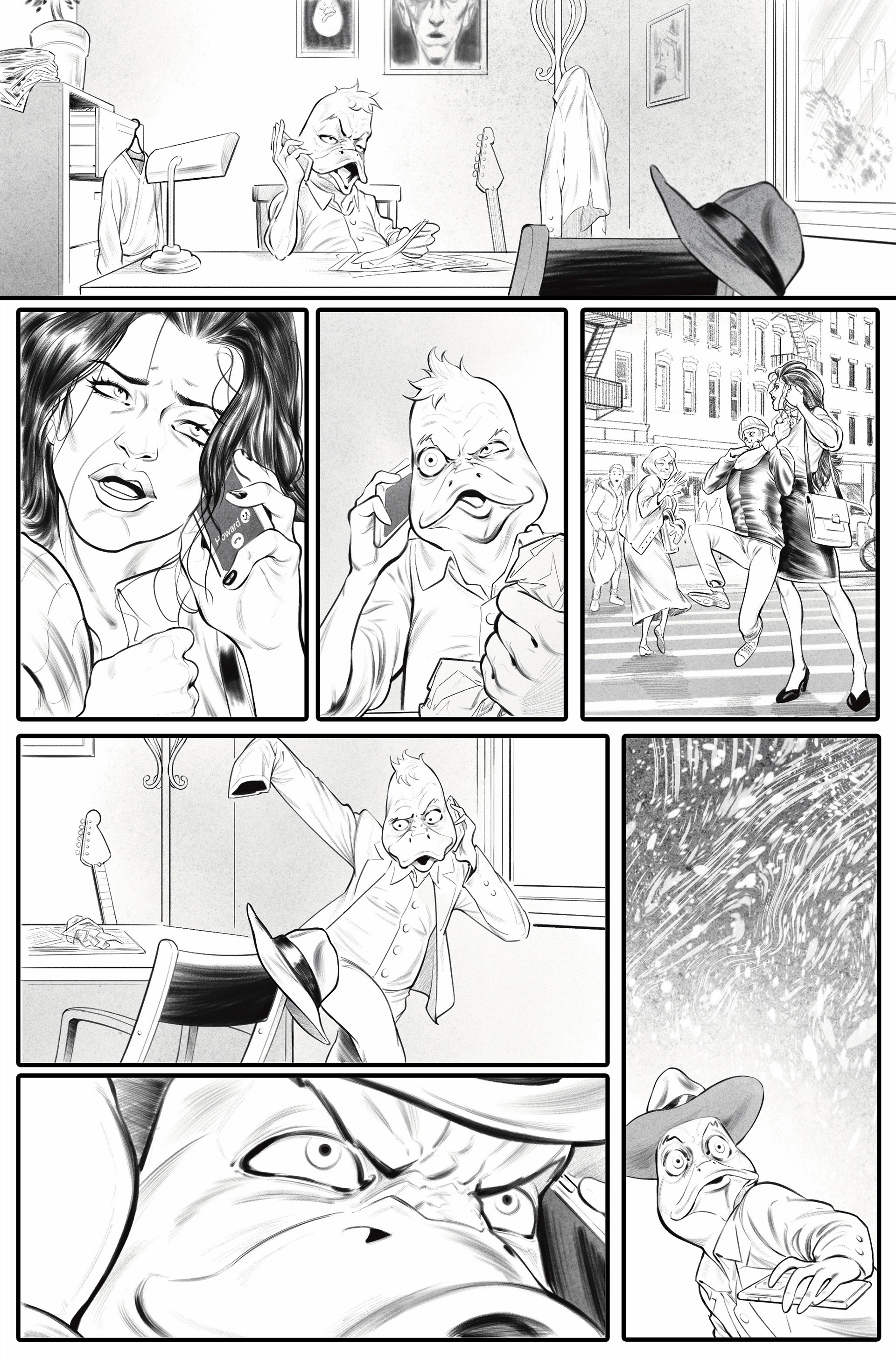 Howard the Duck Sample page from Stefan Fortis