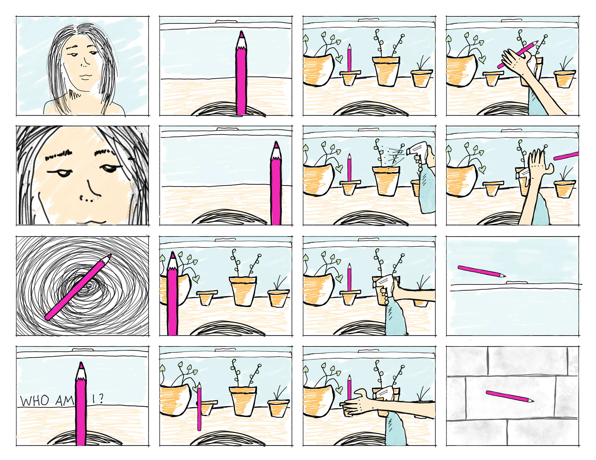 Illustration of the storyboard