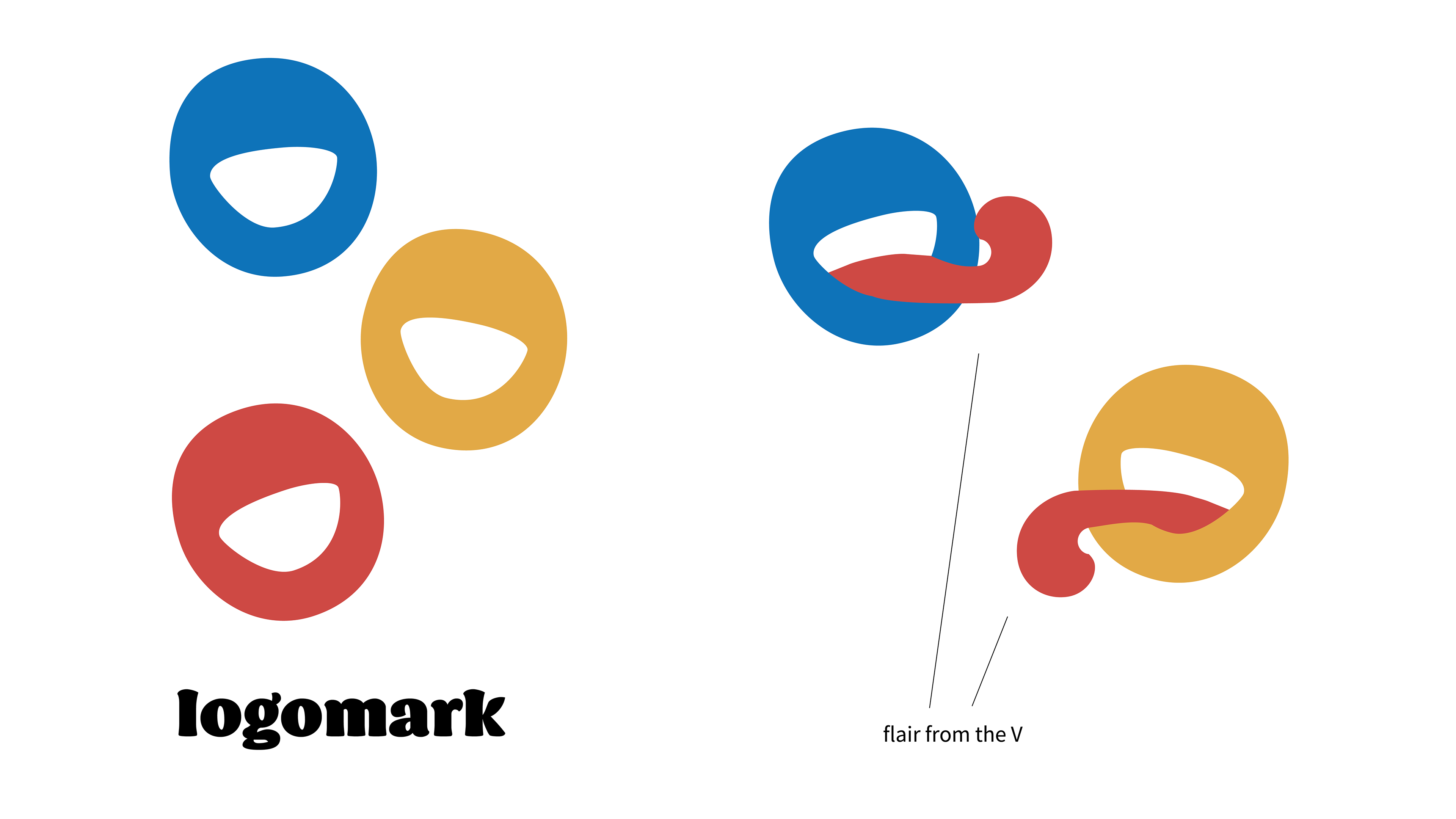 The logomarks including tongues from the V