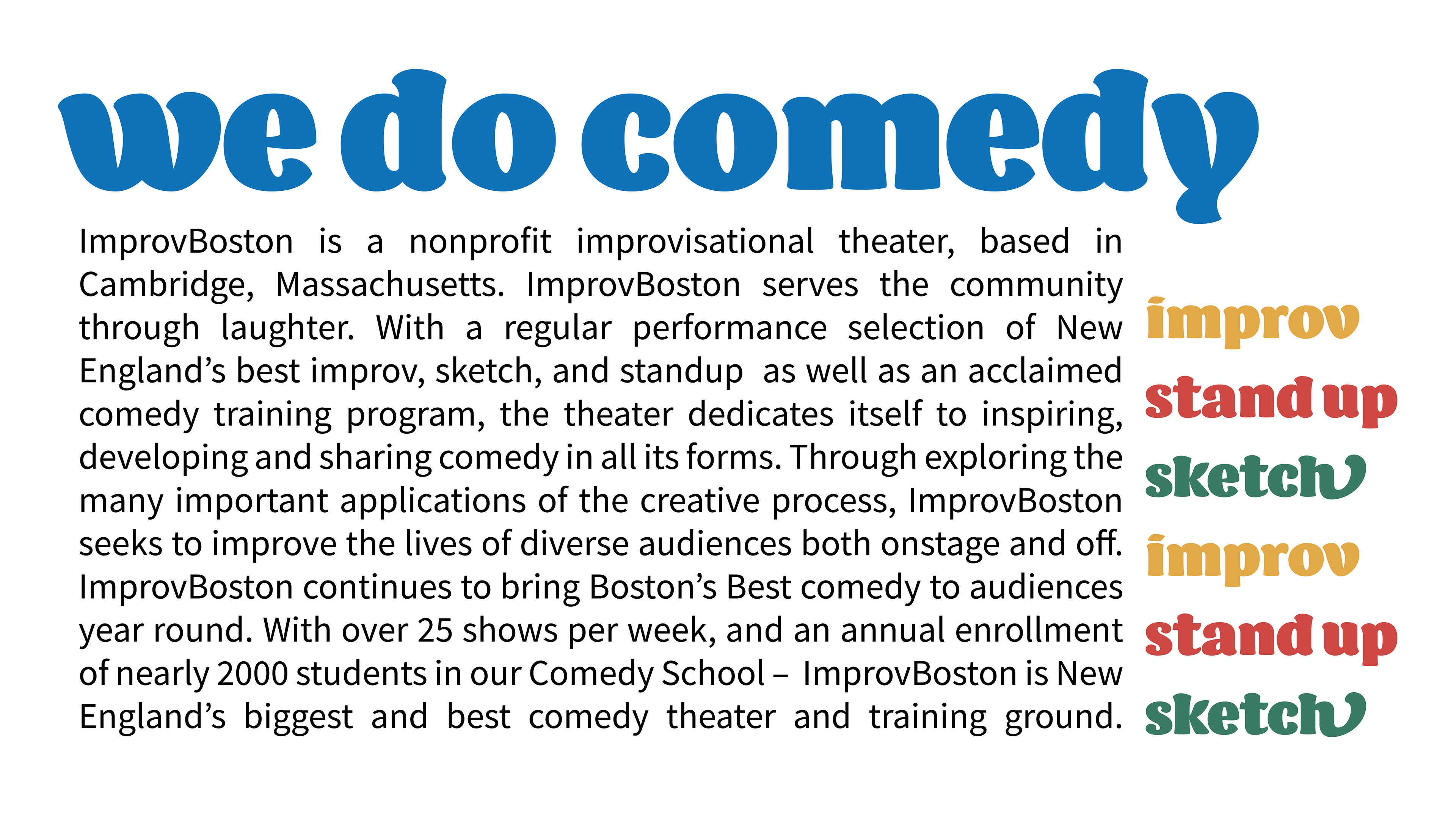 Example of the typography choices in a text box layout
