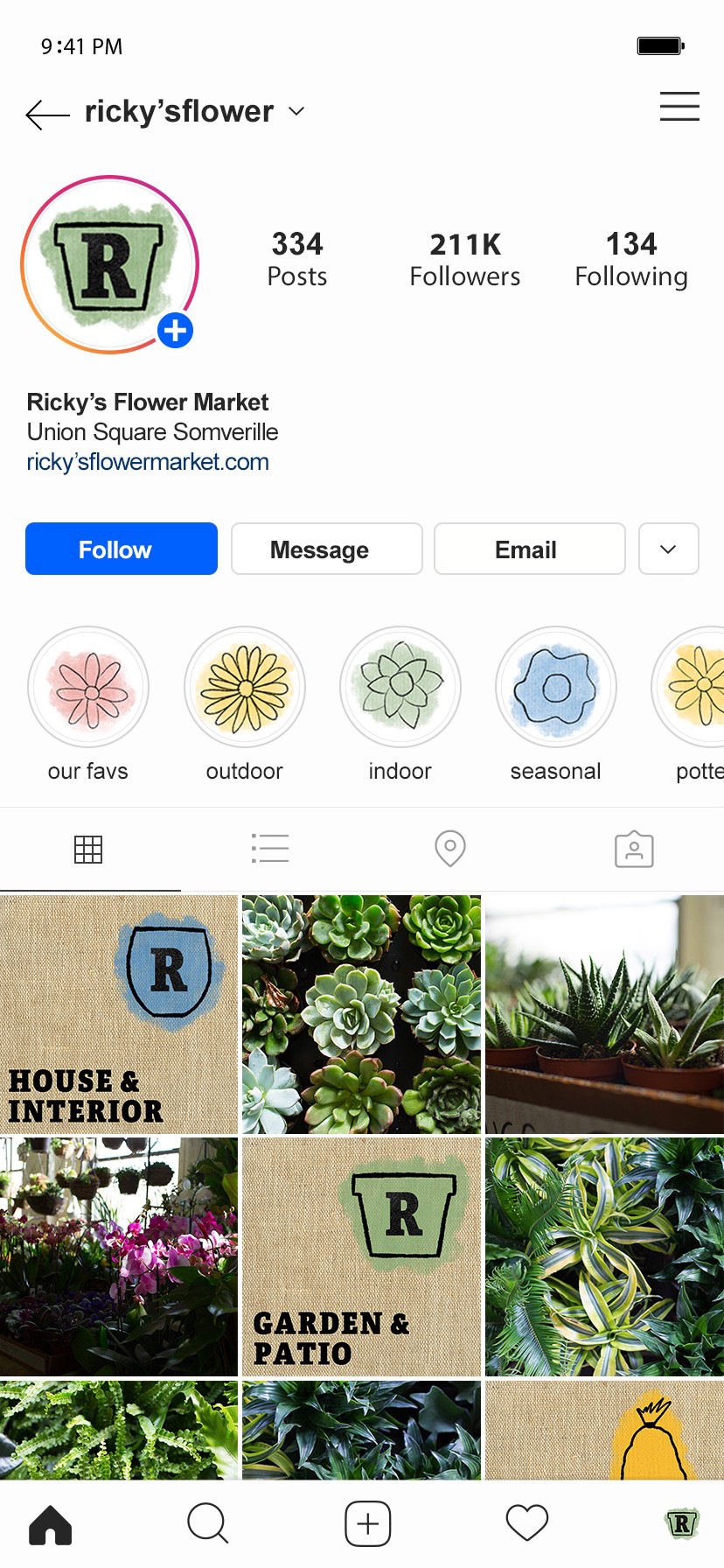 Instagram grid design