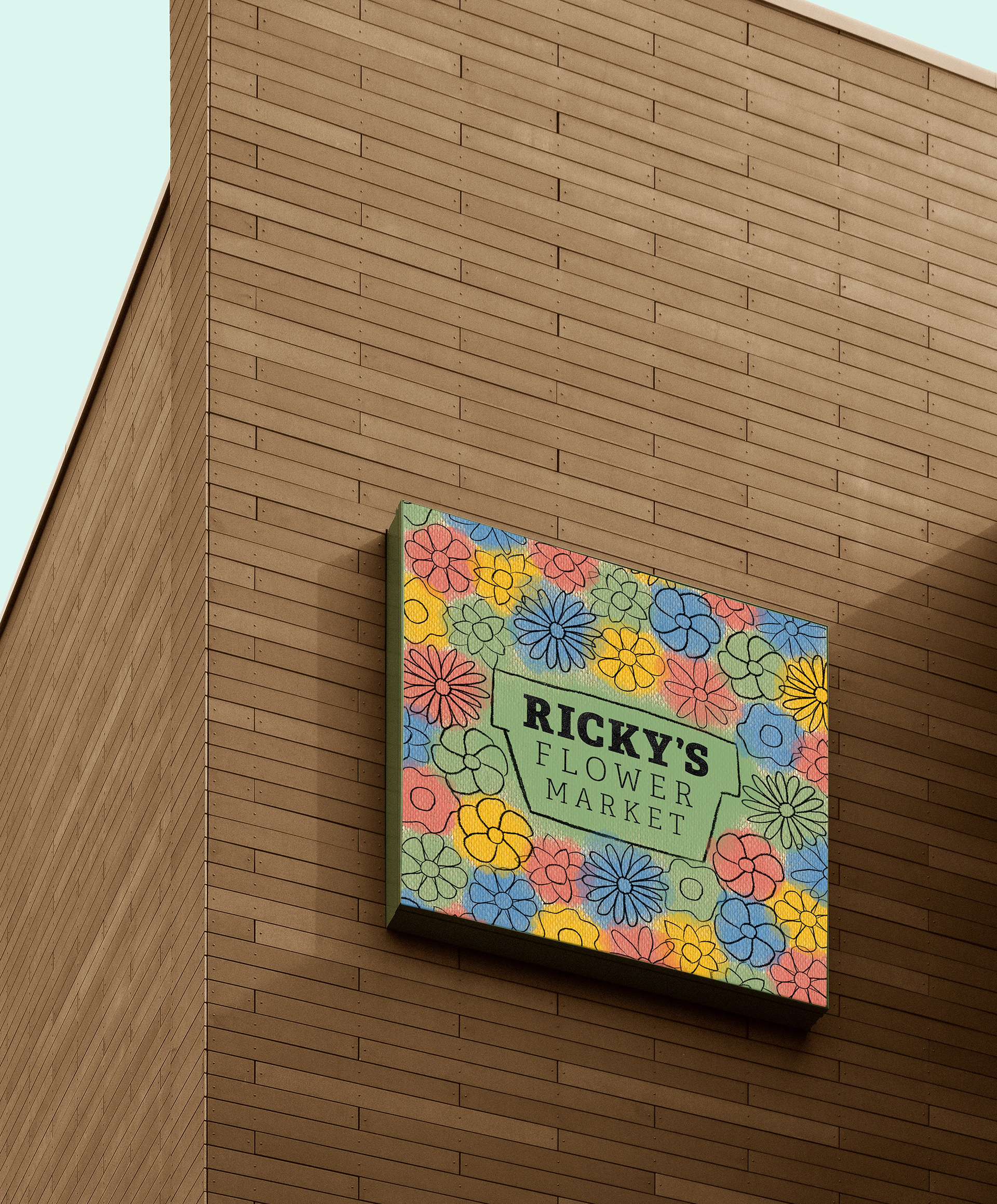 The side of a building with logo displayed