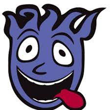 The old logomark, a laughing face with tongue sticking out.