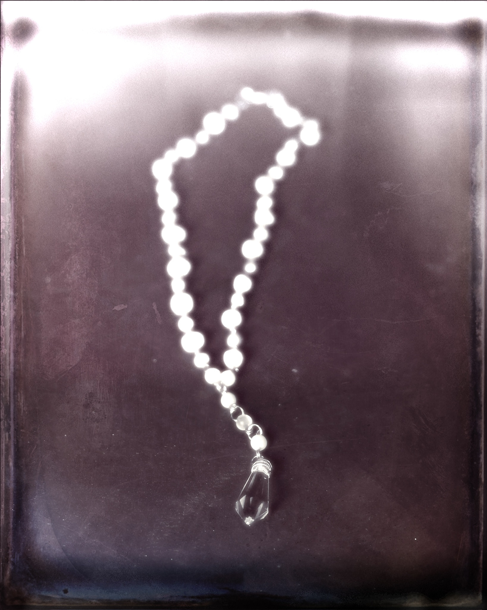 "the mermaid rosary" - freshwater pearls and swarovski crystal pendant