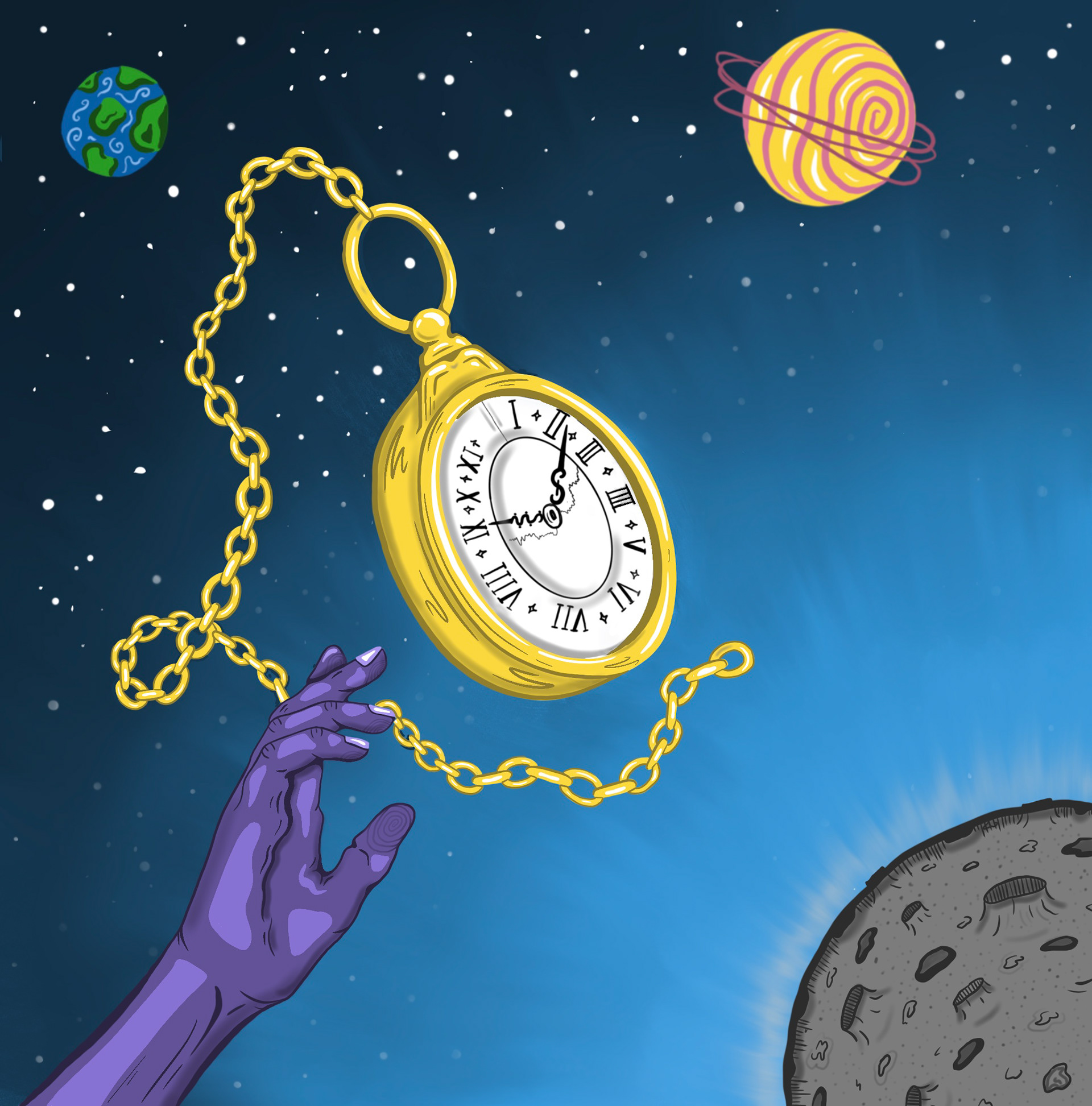 "space and time" - album cover commission - procreate - august 2020