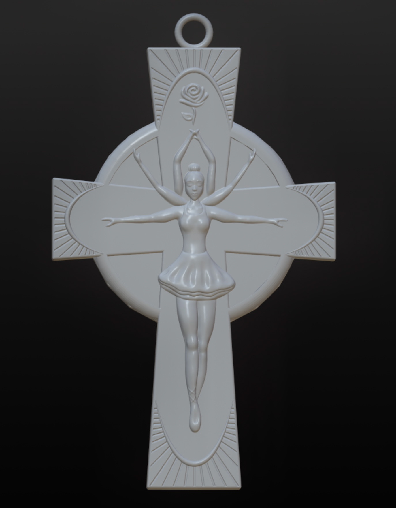 "the ballerina" - commission for student film - rhino 8 & nomad sculpt - april 2024