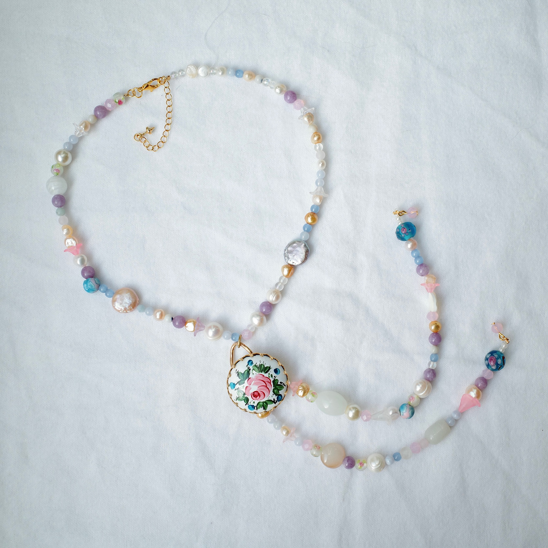 "the vintage bolo" - vintage clip on earring, assorted beads - march 2024