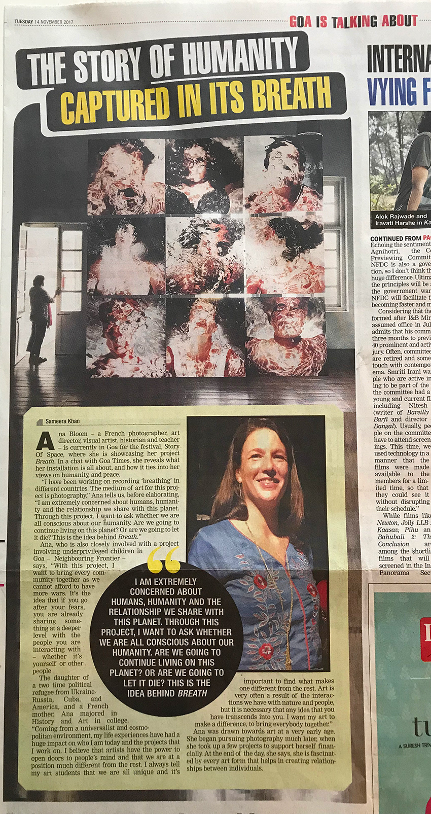 "SOUFFLES, Breath project" makes its next stop in India, for the festival "THE STORY OF SPACE". Two artistic installations will be shown and a social artistic workshop "NEIGHBORING FRONTIERS"will take place during the festival.