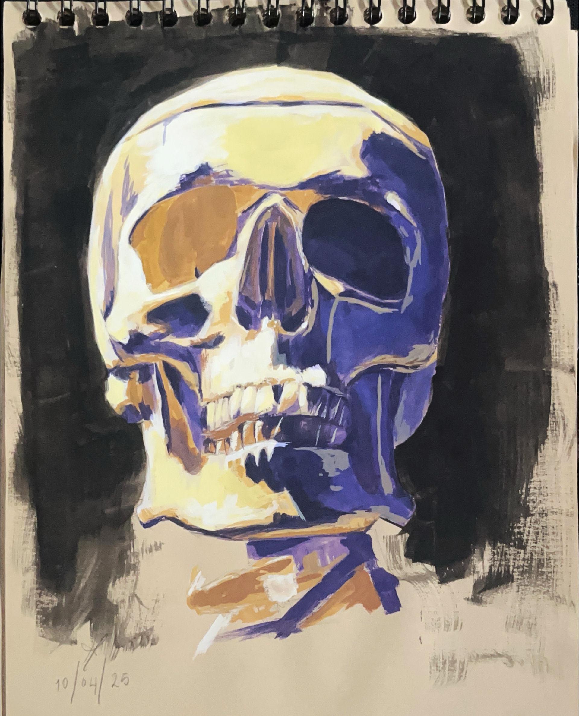 Complementary colours, A4, Gouache