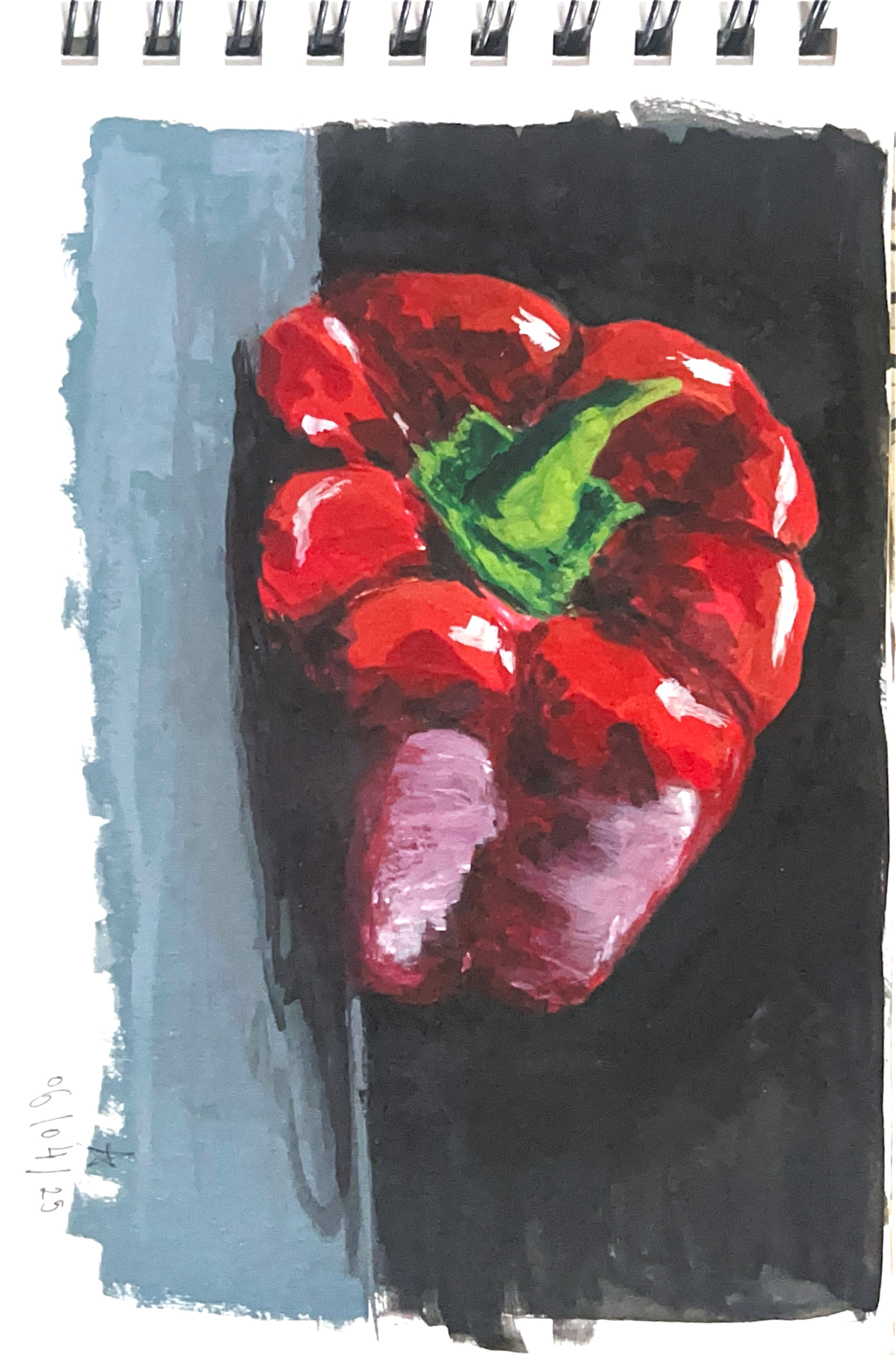 Figura y Fondo Study, A5, gouache on paper